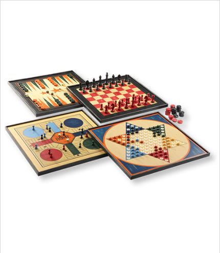 I love all kind of games. L.L. Bean offers the vintage board games of Backgammon, Checkers, Parcheesi and Chinese Checkers individually or as a set of four. They would make great hostess gifts. I love all kind of games. L.L. Bean offers the vintage board games of Backgammon, Checkers, Parcheesi and Chinese Checkers individually or as a set of four. They would make great hostess gifts.