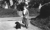 Miss Mercy Humfrey
seen from the Hollow Way with The Elms behind
circa 1933