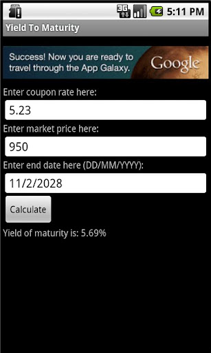 Yield To Maturity