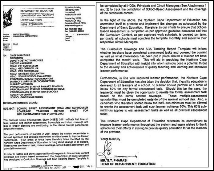 NORTHCAPE SCHOOLS MUST PASS ALL PUPILS MAY42012