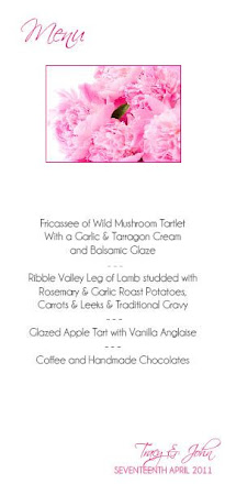 Pink Peonies 6 Menu