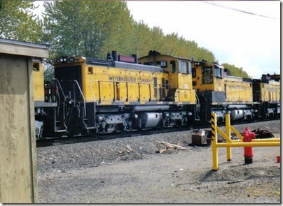 Weyerhaeuser Woods Railroad (WTCX) SW1500 #312 at Longview, Washington on May 17, 2005