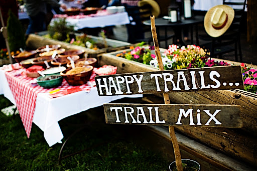 A trail mix bar was set up for guests so they would have snacks for their hikes. It was a big hit.
