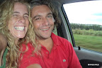 Pato junto a su marido uruguayo, Flavio Cilintano, en José Ignacio. Gentileza: Pato Gil Villalobos.