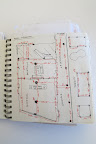 Rosma's sketch of the reception space with measurements and a floorplan.