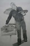 Albert - 55 x 85 cm - potlood op papier (Serie 'Karakteristieke Hiekers')