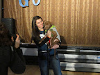 Lincoln and proud foster mom after winning Best In Show!
