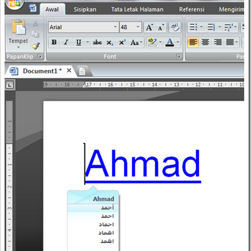 Transliterasi Seketika Latin-Arab: Mengetik Huruf “Ahmad” yang Muncul Huruf أحمد