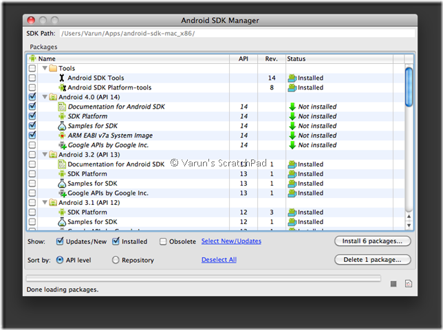 Android 4.0 SDK - Installation