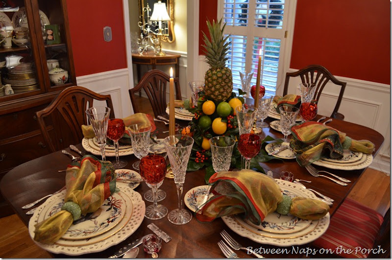 Colonial Williamsburg, Christmas Table settings, Tablescape
