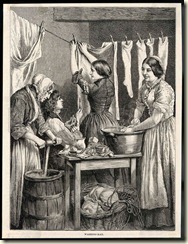 Doing the laundry. Date 1875. Doing the laundry. Date 1875.