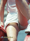 Upshort and looks like no panty tut tut