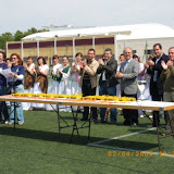 Autoridades y personalidades preparadas para la entrega de medallas