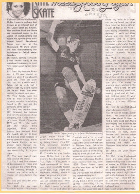 A article on our sister Robin Logan