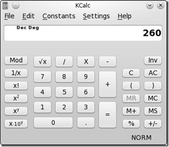 Do your calculations in the KDE calculator