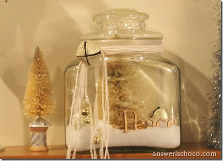 VIntage Repurposed Christmas Jar 