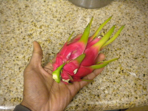 Our very first Dragonfruit.  We're very proud parents