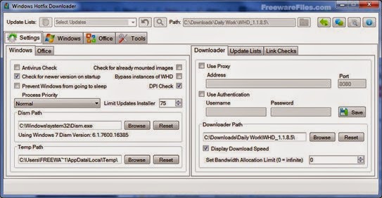 برنامج تحميل تحديثات الويندوز وأوفيس Windows Hotfix Downloader