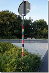 near Hoheward Slagheap - crocheted sign posts