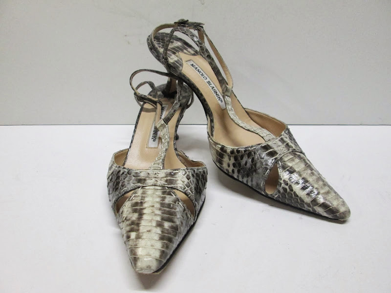 Manolo Blahnik Grey Heels