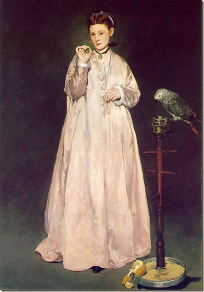 Manet, Jeune femme au perroquet Manet, Jeune femme au perroquet