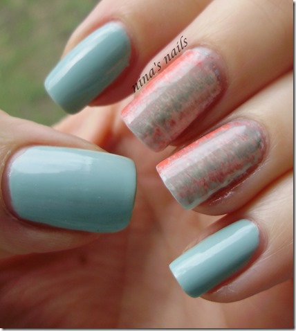 Essence that's what i mint   fan brush nail art.JPG 4