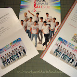 Seoul Summer Sale の広報大使を SJ が担当したので、彼等の写真がプリントされた割引カードやグッズが♥ 観光局でももらえるけど、これは台湾の友達がもらってきてくれたもの♥