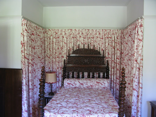 This bedroom nook captures the Hollywood design era of Mrs. Robinson but does not look dated.