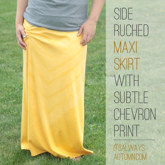 ruched maxi skirt tutorial