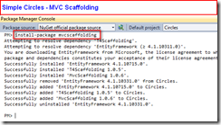 Simple Circles - MVC Scaffolding