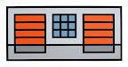 dock 2, 1999, acrylic on canvas, 18 x 34 in.