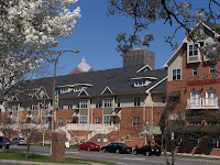 Corn Hill Landing framed in trees