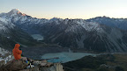Sonnenaufgang; Mueller Hut Route, Tag 2.