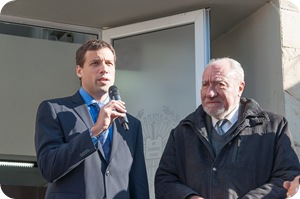 Intendente Juan Pablo de Jesús junto Héctor Negri, Presidente de la Suprema Corte de Justicia