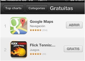 App Google Maps en iOS