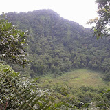 The now dormant and somewhat swampy Rajabasa crater (Daniel Quinn, October 2009)