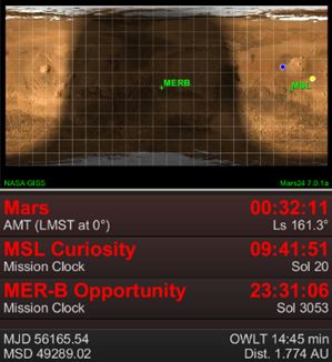 Time on Mars – Mars24 SunClock from NASA