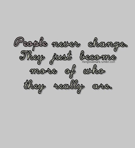 People Never Change