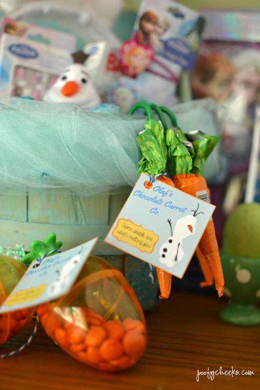 Olaf's Chocolate Carrot Co. Printables and FROZEN Easter Basketa