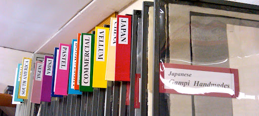 At New York Central, visitors can peruse papers by their origin and style. I chose some handmade Japanese gampi for an upcoming shoot.