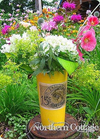 yellow flower bucket