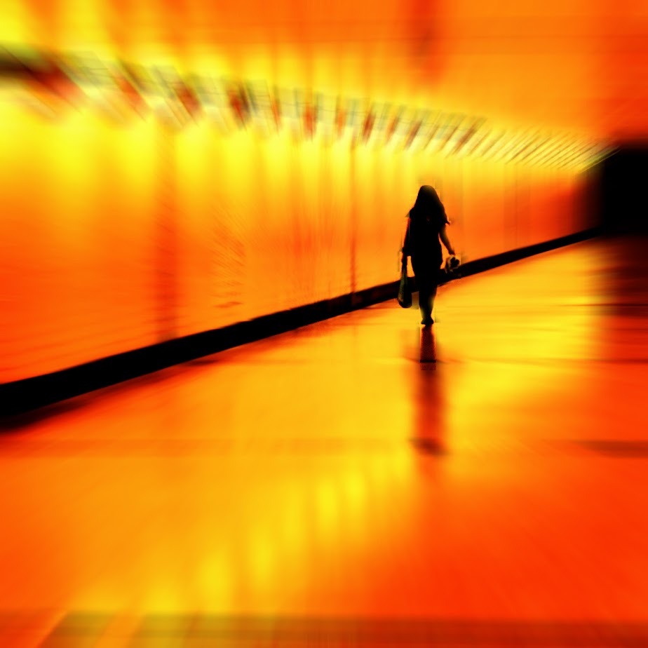 Ring in the New Bold color abstract portrait photo orange yellow