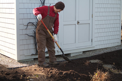 This mulch is so good for the gardens and we make it right here on the farm from all of the organic materials the farm generates.  We call it 'black gold.'