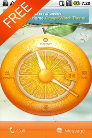 Orange Watch Free MXHome Theme