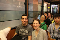 On the tram up to The Peak