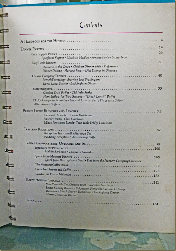 hotess table of contents