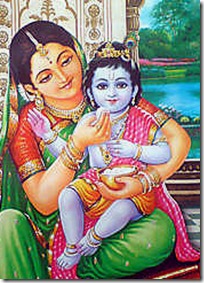 Lord Krishna with Mother Yashoda