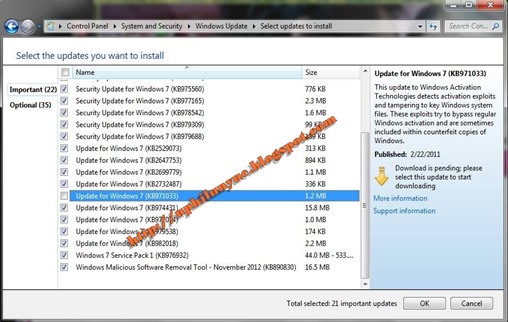 KB971033 windows Activation