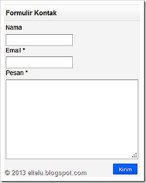 Contoh Formulir Kontak Untuk Pengiriman Email Contoh Formulir Kontak Untuk Pengiriman Email