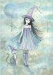 Wiccan Girl And A Cat